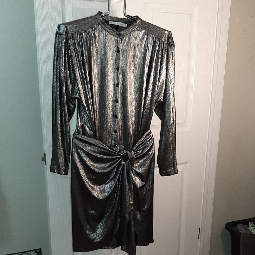 Rebecca Minkoff Shiny Silver Dress